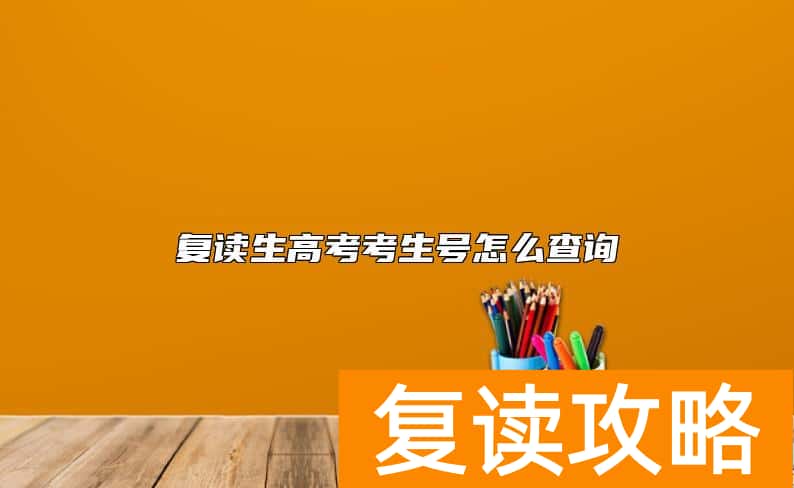 复读生高考考生号怎么查询